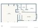Floor plan showcasing garage, laundry room, Gathering room, storage, utility, two hallways, and bedroom at 2502 S Lima St, Aurora, CO 80014