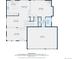 Layout of the home's first floor with living room, kitchen, dining area, bath, laundry, and garage at 7506 Chipmunk Pl, Littleton, CO 80125