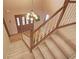 Bright foyer with a staircase featuring a decorative chandelier and wood railing at 20380 Silver Horn Ln, Monument, CO 80132