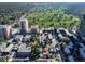 Beautiful aerial view overlooking a city with a golf course, mature trees and modern high-rise buildings at 33 N Corona St # 205, Denver, CO 80218