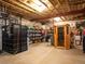 The basement has lots of storage space with a sauna and shelving at 76 Raven Ridge Rd, Idaho Springs, CO 80452