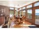 Dining room with mountain views and wooden table at 76 Raven Ridge Rd, Idaho Springs, CO 80452