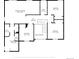 Upstairs floor plan featuring bedrooms, bathrooms, walk-in closet, and hall dimensions at 2141 Weatherstone Cir, Highlands Ranch, CO 80126