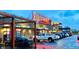 Night view of Edgewater Public Market with various shops and restaurants at 1736 Grove St, Denver, CO 80204
