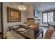 Elegant dining room with stone fireplace and mountain views at 600 Columbine Rd # 5207, Breckenridge, CO 80424