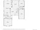 Detailed floor plan showcasing the layout of the first floor, including the kitchen, living room, and garage at 8385 Briar Trace Dr, Castle Pines, CO 80108