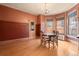 Classic dining room with hardwood floors and bay window at 1340 N Gilpin St, Denver, CO 80218