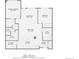 Floor plan of 1123 sq ft condo with dimensions of rooms at 20 Wilcox St # 308, Castle Rock, CO 80104