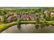 Charming view of lakeside townhomes with patios, showcasing serene water views and lush landscaping at 3240 W 114Th Cir # D, Westminster, CO 80031