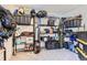 Organized storage area with shelving holds gear, bags, and bins at 3775 S Green Ct, Englewood, CO 80110