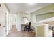 Hallway with natural light offers a versatile space ideal for a home office or reading nook at 4164 E 135Th Pl, Thornton, CO 80241