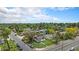 Aerial view of a quiet neighborhood with tree-lined streets at 2 S Knox Ct, Denver, CO 80219