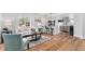 Open floor plan with a seamless transition from the living room to the kitchen at 2 S Knox Ct, Denver, CO 80219