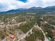 A beautiful aerial view showcases the home's stunning location and surrounding landscape at 384 Blue Ridge Rd, Breckenridge, CO 80424