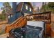 Relax in the hot tub on the deck of this charming mountain home at 384 Blue Ridge Rd, Breckenridge, CO 80424