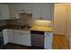 Kitchen with stainless steel dishwasher and granite countertops at 2597 S Dillon St, Aurora, CO 80014