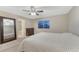 Bright bedroom features plush carpet, large framed mirror and natural light at 7310 Blue Water Dr, Castle Rock, CO 80108