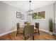 Cozy dining room with hardwood floors and modern table at 9120 W 3Rd Pl, Lakewood, CO 80226