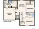 Upper-level floor plan featuring the owner's suite, bedrooms, loft, bathrooms, and laundry area at 4325 Gozzer Ranch Dr, Elizabeth, CO 80107
