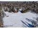 Aerial view of Observatory Park in winter, featuring a dome-shaped building at 2042 S Josephine St # 2, Denver, CO 80210