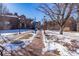 Brick pathway on campus with snow on either side and buildings in the background at 2042 S Josephine St # 2, Denver, CO 80210