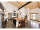 Stylish kitchen featuring a large island with seating, stainless steel appliances, and modern finishes at 43010 Ptarmigan Ranch St, Parker, CO 80138