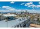 Wonderful rooftop patio featuring a seating area with beautiful city views at 800 N Washington St # 804, Denver, CO 80203