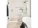 Contemporary walk-in shower featuring glass and stylish fixtures at 2736 N Clay St, Denver, CO 80211