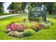 Landscaped entrance to Jefferson Park with vibrant flowers, foliage, and iconic park signage at 2736 N Clay St, Denver, CO 80211
