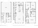 Floor plans highlighting each level's layout with room dimensions at 14952 Gladshine Dr, Parker, CO 80134
