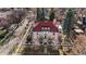 Aerial view of house and surrounding neighborhood at 930 E 7Th Ave, Denver, CO 80218
