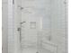 Spa-like shower with subway tile and built-in seat at 930 E 7Th Ave, Denver, CO 80218