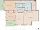 Detailed floor plan highlighting the layout of the second floor, including bedrooms and bathrooms at 7777 E 23Rd Ave # 401, Denver, CO 80238