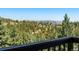 Balcony with views of lush evergreens and distant mountains under a clear sky at 251 Ridgeview Ln, Boulder, CO 80302