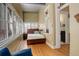 Cozy bedroom with hardwood floors and a double bed at 1441 N Pennsylvania St # 3, Denver, CO 80203