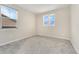 Well-lit bedroom featuring two windows and carpet at 10993 Ledges Rd, Parker, CO 80134