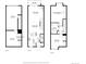 3-level floor plan, including garage, 2 bedrooms, and 2 bathrooms at 1818 S Quebec Way # 3-4, Denver, CO 80231