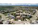 Picturesque aerial view of a vibrant suburban neighborhood with diverse homes and well-maintained streets at 420 Graham Cir, Erie, CO 80516