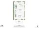 Floor plan view showing the kitchen, dining room, living room and balcony with dimensions at 658 Casper Dr, Lafayette, CO 80026
