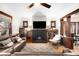 Inviting living room with a cozy fireplace and elegant decor at 438 S Emerson St, Denver, CO 80209