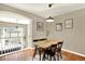 Elegant dining room with modern lighting, offering a cozy and inviting space for meals at 3720 Pecos Trl, Castle Rock, CO 80109