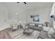 Bright living room with plush seating, modern decor, and stylish furnishings on hardwood floors at 5571 Killarney St, Denver, CO 80249