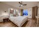 Large main bedroom with ceiling fan and lots of natural light at 2697 S Deframe Cir, Lakewood, CO 80228