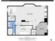 Here is a floorplan of the home featuring a wet bar, Gathering room, bedroom, bath, storage and utility room at 2316 Weatherstone Cir, Highlands Ranch, CO 80126