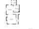 Detailed floor plan showing the layout of the living room, dining room, kitchen, laundry, and foyer with dimensions at 3055 N York St, Denver, CO 80205