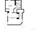 Layout of basement recreation room, bedroom, and bath with utility dimensions at 3055 N York St, Denver, CO 80205