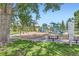 Playground area with playset and benches at 209 S Pembrook St, Castle Rock, CO 80104