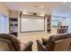 Basement home theater features a large screen and comfortable seating at 11074 Grayledge Cir, Highlands Ranch, CO 80130