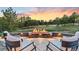 Cozy outdoor fire pit with comfortable seating, perfect for evening relaxation at 347 S White Tail Dr, Franktown, CO 80116