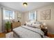 Bedroom features neutral-colored walls, hardwood floors, and lots of natural light at 4157 Perry St, Denver, CO 80212